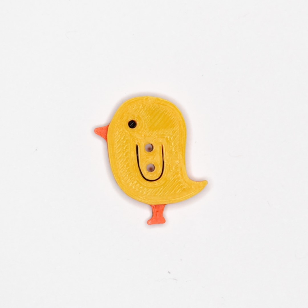http://Påskekylling-knapp Påskekylling-knapp liten, søt og gul påskekylling