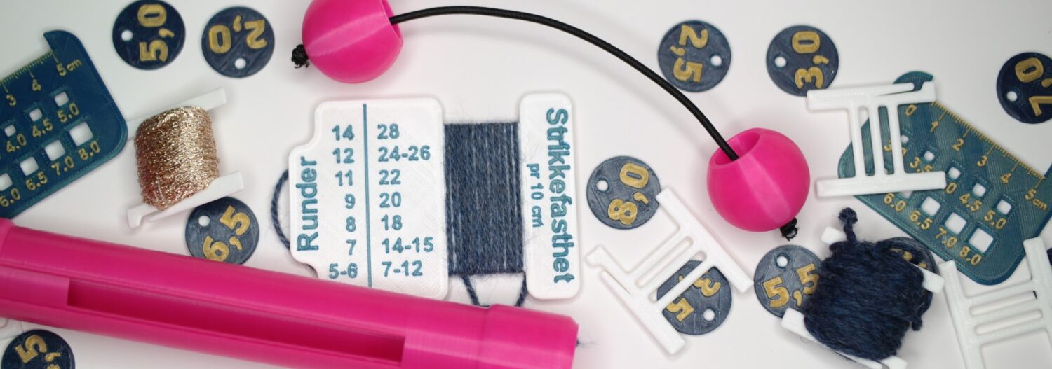 utstyr for å strikke i alle størrelser og fasonger